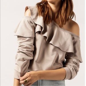 Azalea Off the Shoulder Ruffle Sweater